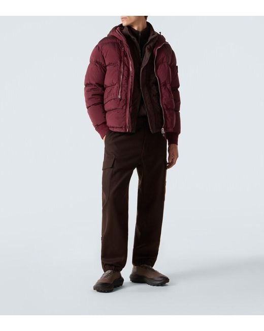 Stone Island Red Compass Down Jacket for men