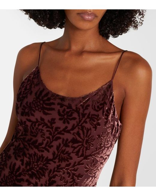 Vestido Largo Jolynn De Jacquard Veronica Beard de color Purple