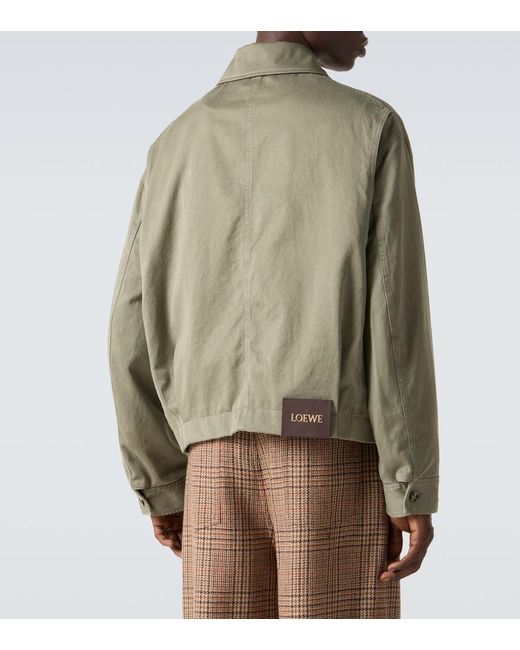 Loewe Green Cotton Blouson Jacket for men