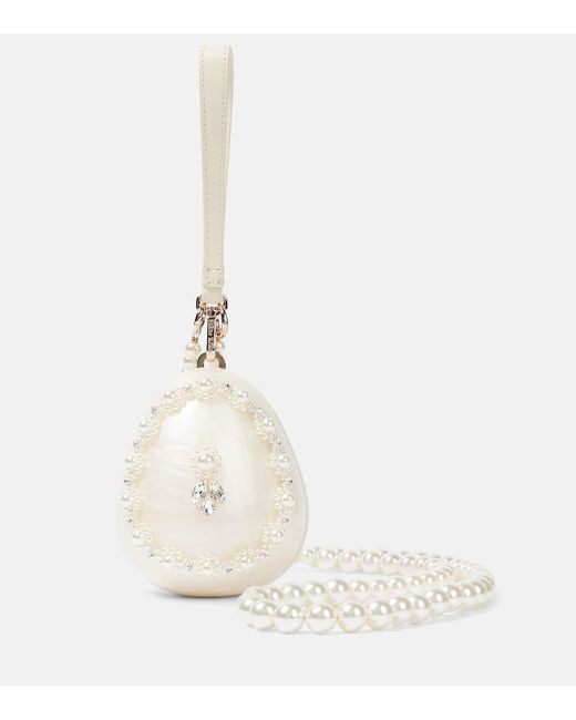 Bolso cruzado Faberge Egg Mini Simone Rocha de color White