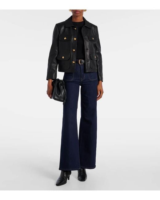 FRAME Blue Wide-Leg Jeans Le Slim Palazzo