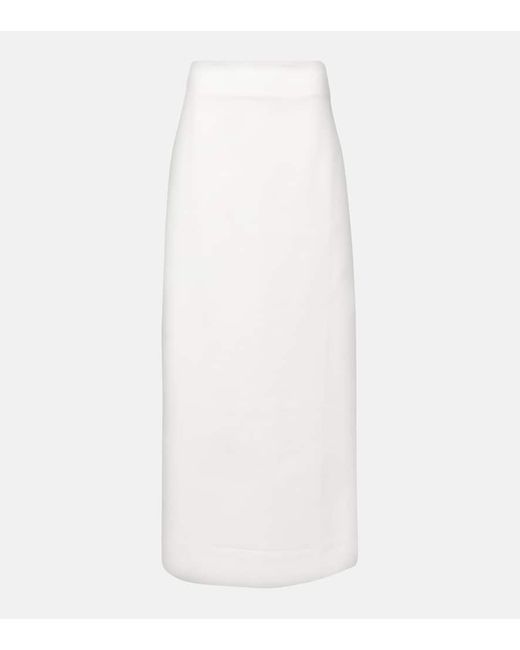 Adriana Degreas White Maxirock Aus Einem Baumwollgemisch