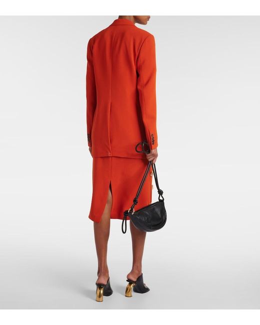 Dries Van Noten Orange Crepe Blazer