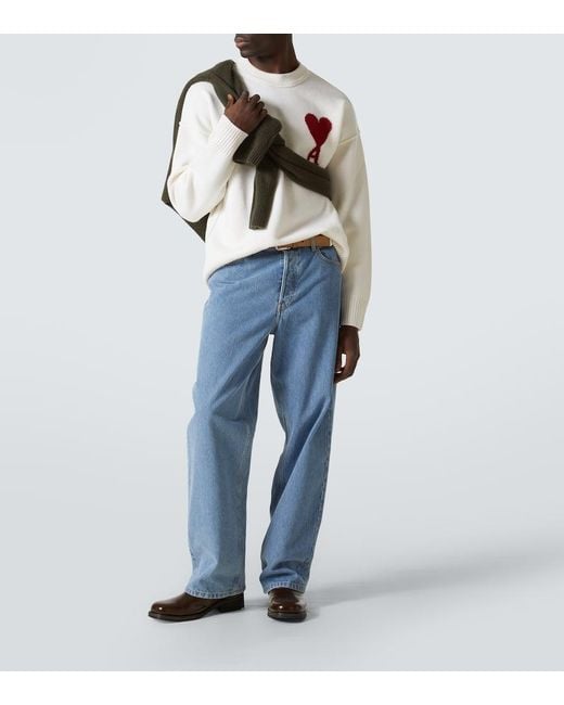Pullover Ami De Cour di AMI in White da Uomo