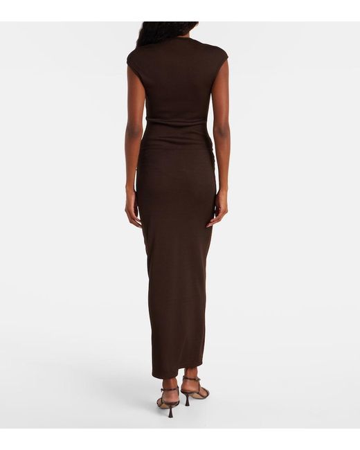 Christopher Esber Brown Gathered Maxi Skirt