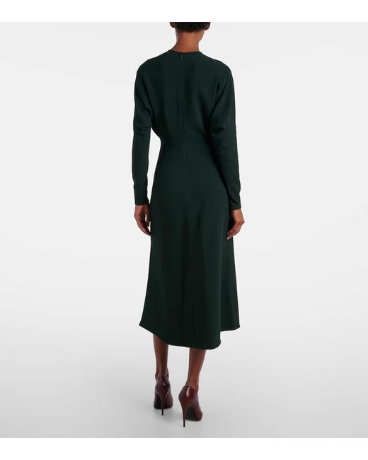 Victoria Beckham Black Midikleid Dolman Aus Cady