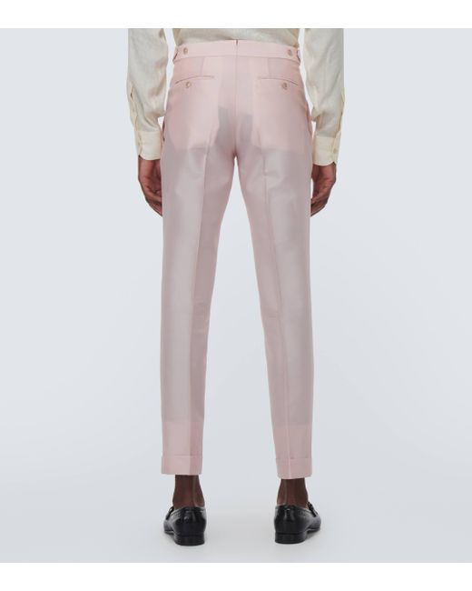 Pantalon de costume Atticus II en laine et soie Tom Ford pour homme en coloris Natural