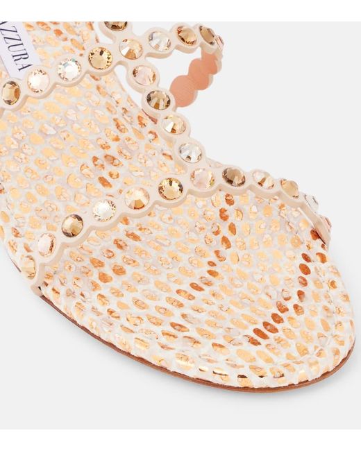 Aquazzura Pink Sandalen Tequila Aus Leder Mit Kristallen