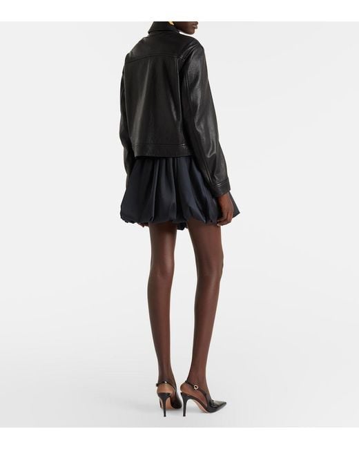 Dorothee Schumacher Blue Shiny Statement Duchesse Miniskirt