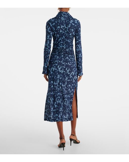 Altuzarra Blue Bedrucktes Hemdblusenkleid Claudia Aus Jersey