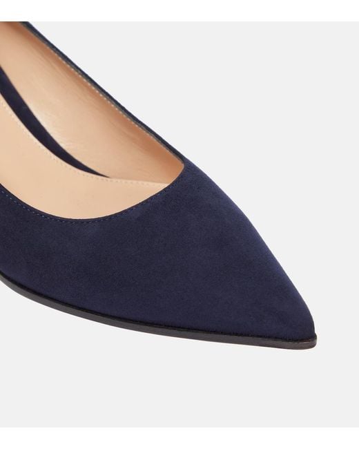 Gianvito Rossi Blue Piper Suede Pumps