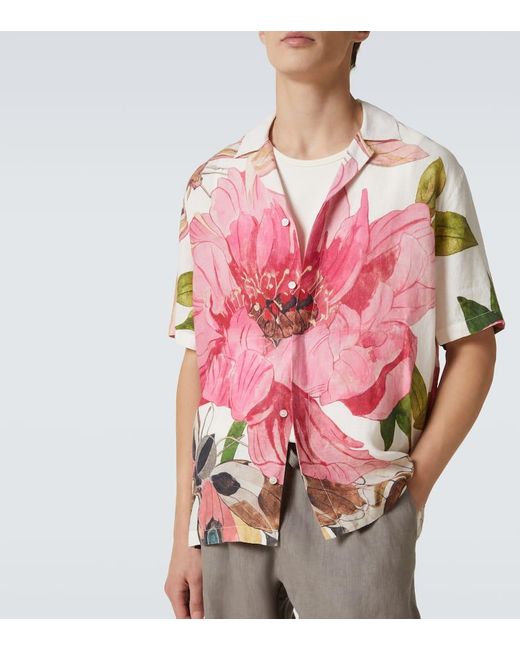 Chemise Maitan En Lin A Fleurs Orlebar Brown pour homme en coloris Pink