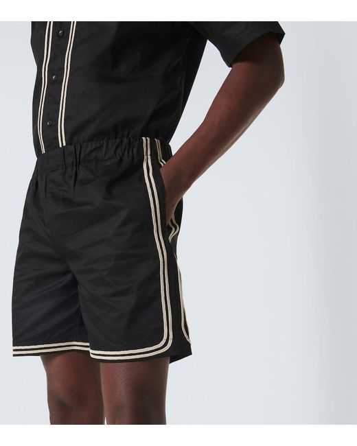 Shorts De Algodon Commas de hombre de color Black