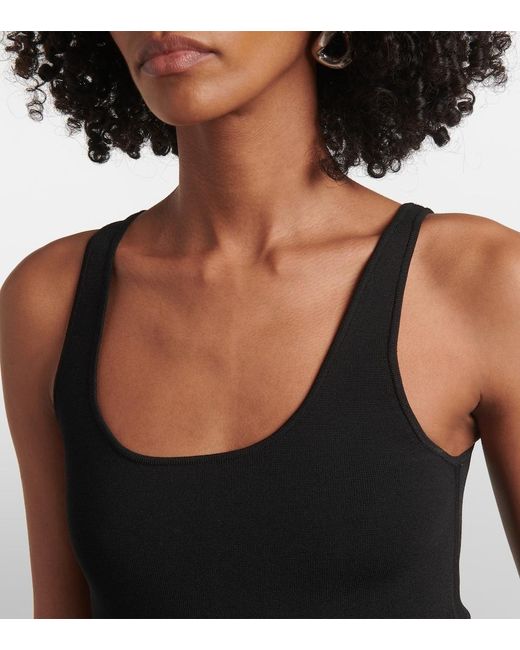 Totême Black Jersey Tank Top