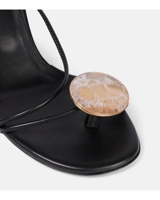 Christopher Esber Black Doma 70 Embellished Leather Sandals