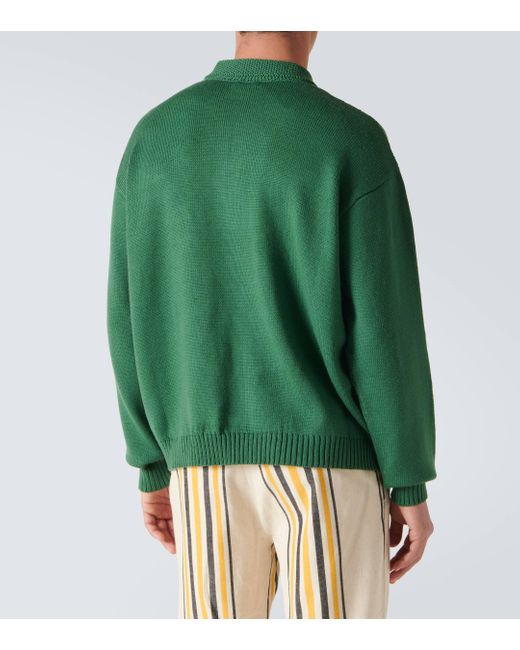 Polo brode en laine Bode pour homme en coloris Green