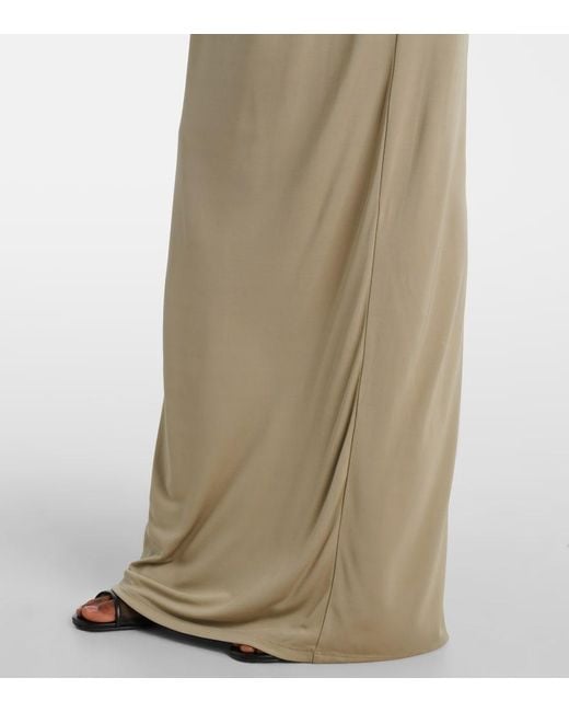 Christopher Esber Green Duo Bezel Quartz Jersey Maxi Dress
