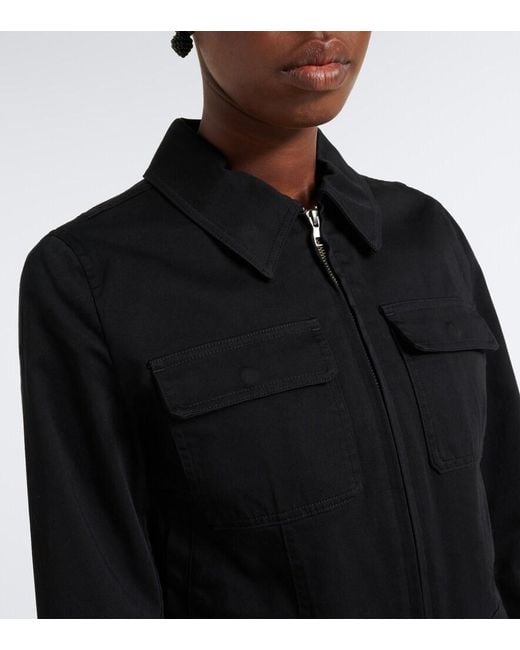 Vince Black Cropped Cotton Jacket