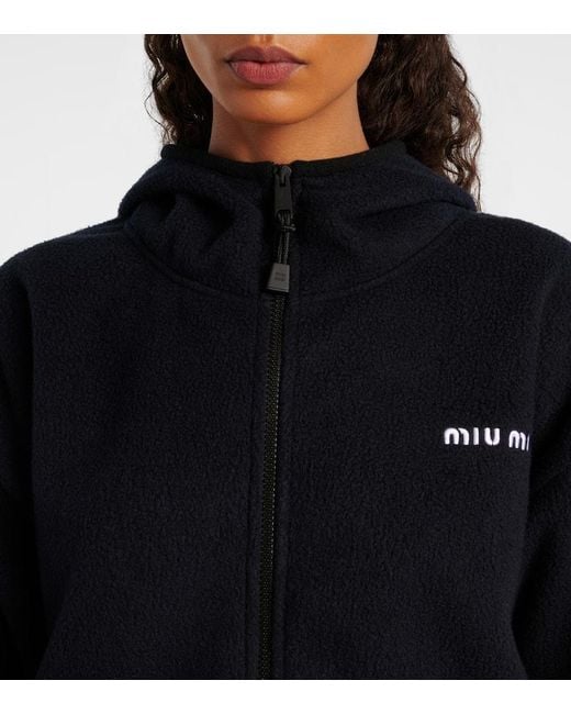 Miu Miu Blue Kapuzenjacke