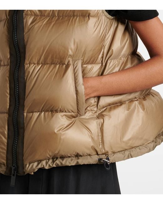 Sacai Natural Asymmetric Quilted Down Vest