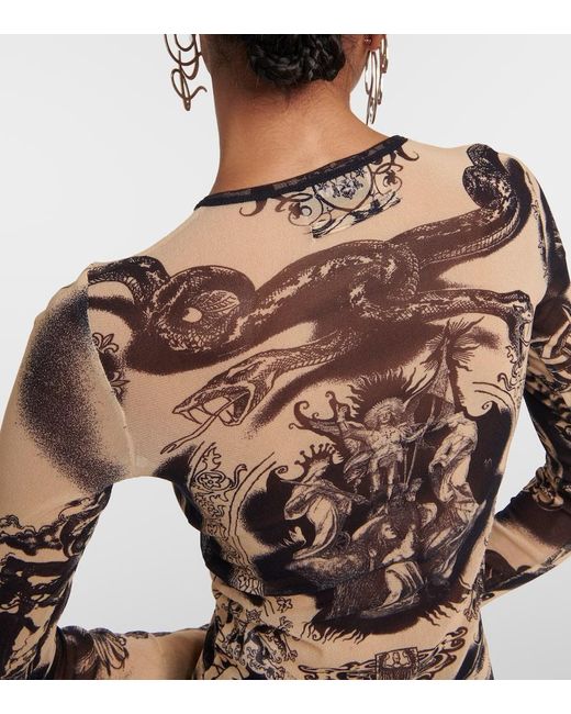 jean paul gaultier tattoo コレクション ロングtシャツ Jean Paul Gaultier Tattoo Collection printed turtleneck top