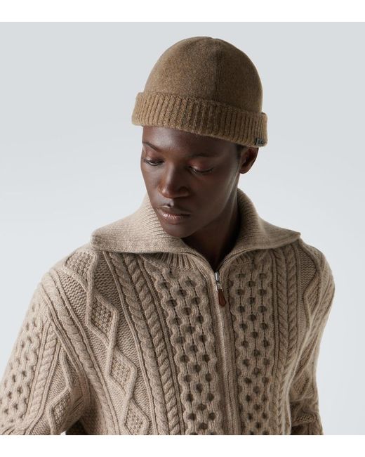 Loro Piana Natural Cashmere Beanie for men
