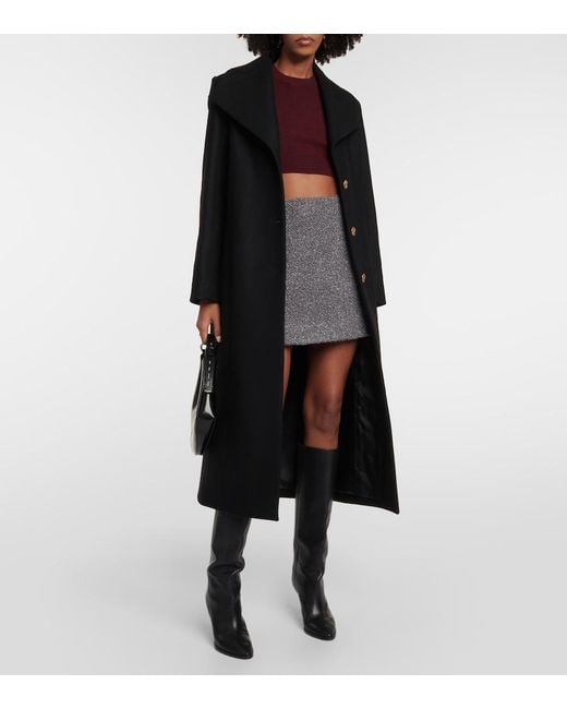 Patou Gray High-Rise Miniskirt