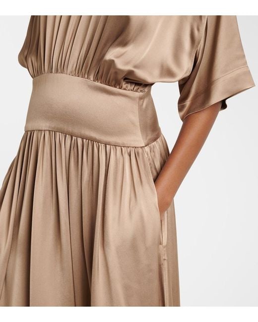 Totême Natural Satin Midi Dress