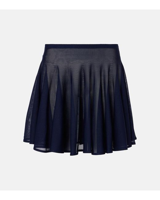 Alaïa Blue Knitted Miniskirt