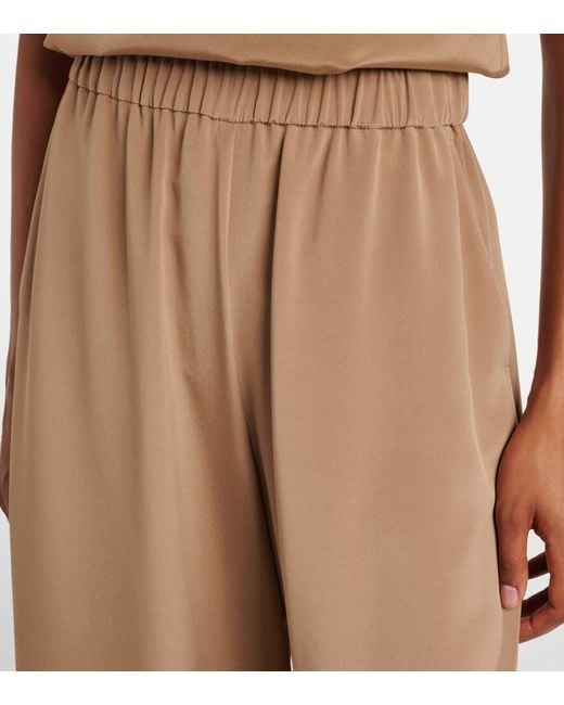 Max Mara Brown Weite Hose Bonn Aus Einem Seidengemisch