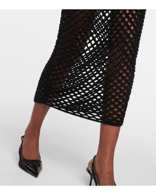 Alaïa Black Sheer Net Gown