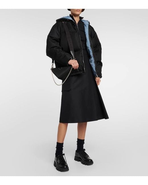 Prada Black Re-Nylon Gabardine Down Jacket