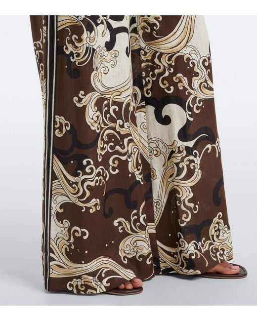 ALÉMAIS Multicolor Otis Printed Linen Wide-Leg Pants