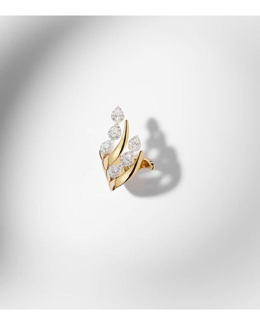 Anillo Golden Strada De Oro Blanco Y Amarillo De 18 Ct Con Diamantes YEPREM de color Metallic