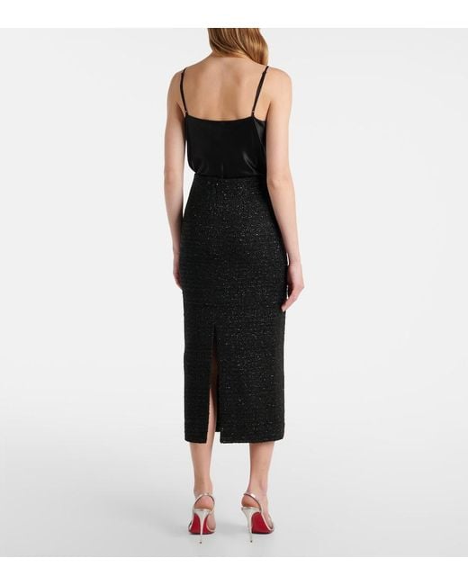 Roland Mouret Black Boucle Pencil Skirt