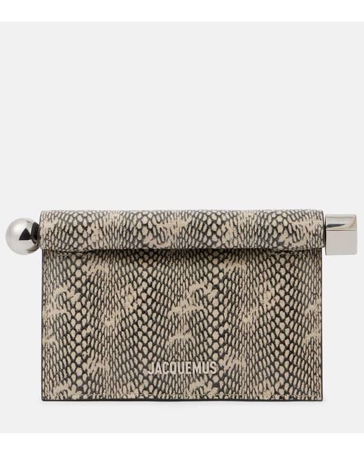 Clutch Rond Carre di Jacquemus in Gray