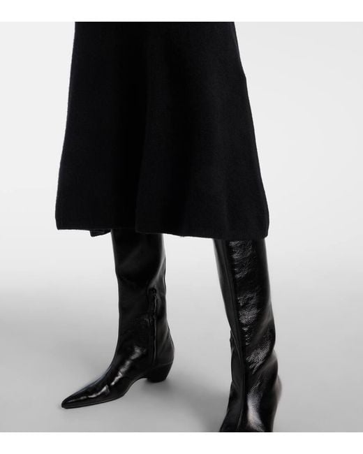 Joseph Black Cashmere-Blend Sweater Dress