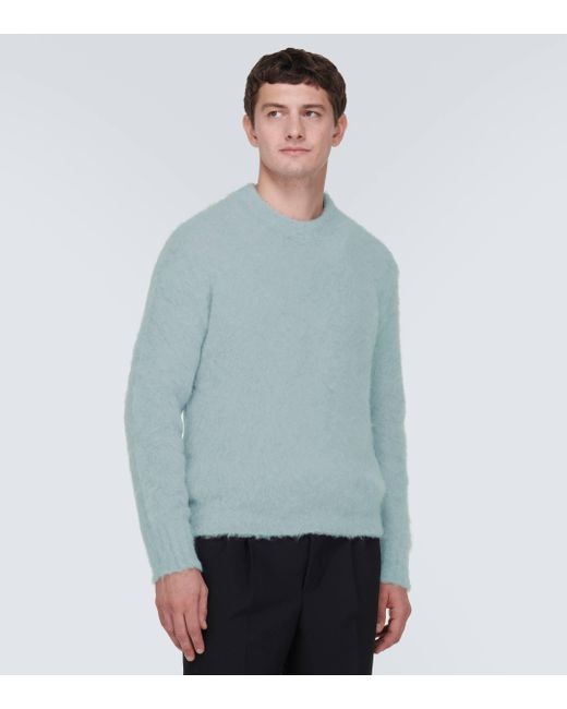 AMI Blue Crewneck Sweater for men