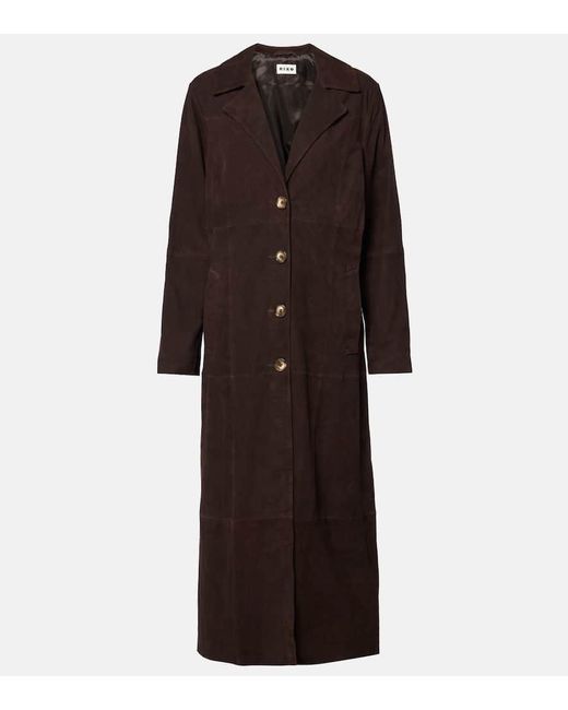 Rixo Brown Astraea Suede Coat
