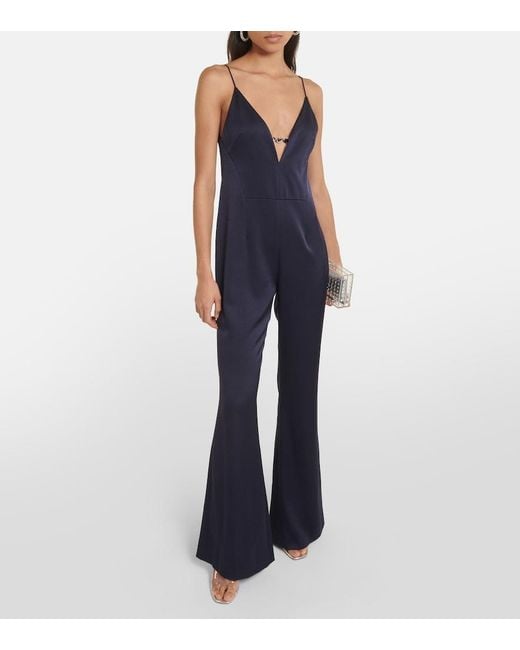 Galvan Blue Jumpsuit Avedon Globe Aus Satin