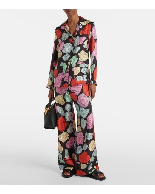 Marni Red Shirt With Floral Motif
