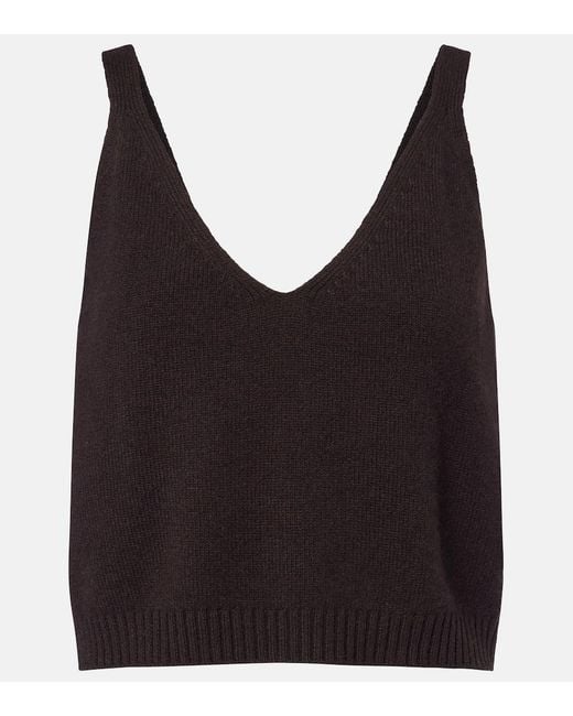 Lisa Yang Black Violia Cashmere Crop Top