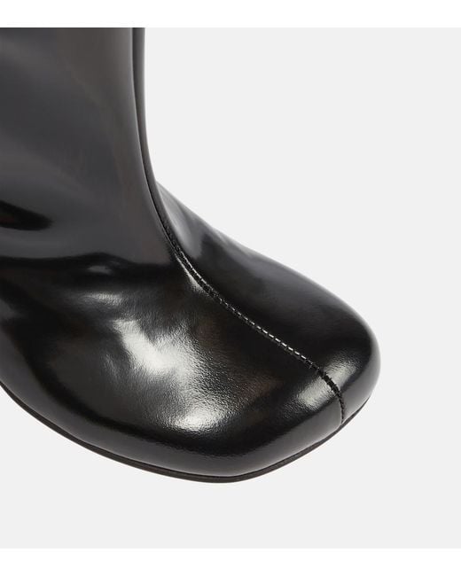 Dries Van Noten Black Leather Knee-High Boots