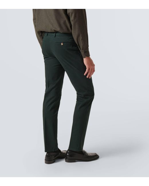 Brioni Green Cotton Chinos for men