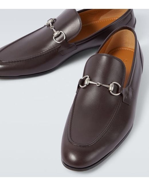 Mocasines Jordaan De Piel Con Horsebit Gucci de hombre de color Brown
