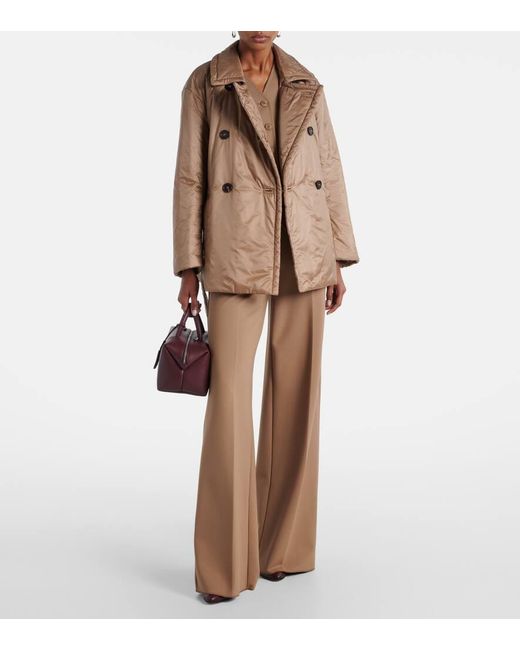 Veste The Cube Calla Matelassee En Toile Max Mara en coloris Brown