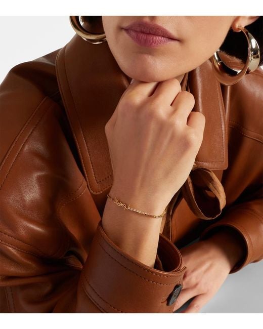 Saint Laurent Metallic Verziertes Armband Cassandre