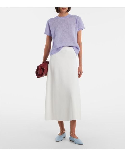 Lisa Yang Purple Siona Cashmere And Silk Sweater