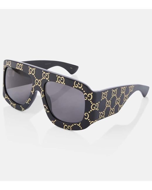 Gucci Gray GG Street Square Sunglasses