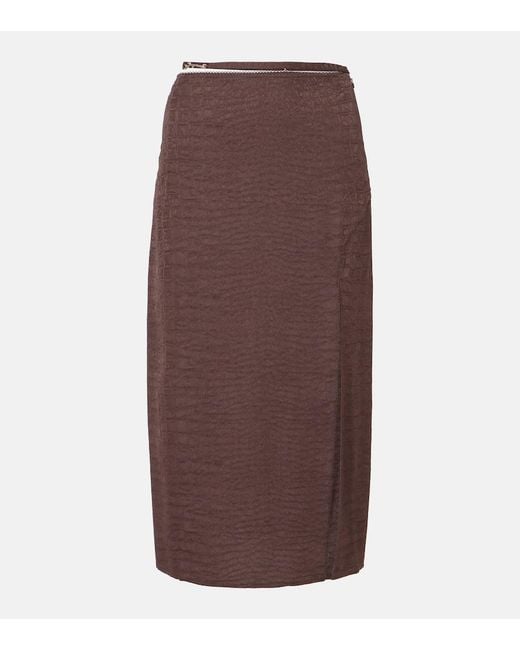Jacquemus Brown La Jupe Notte